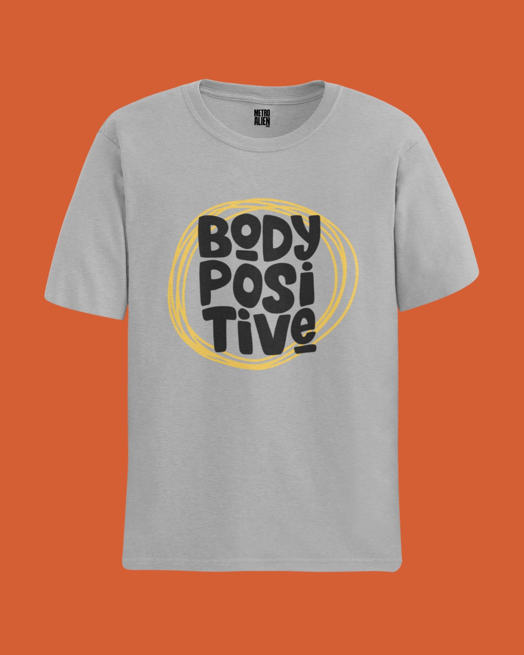 Body Positive - Regular Fit Gray T-Shirt