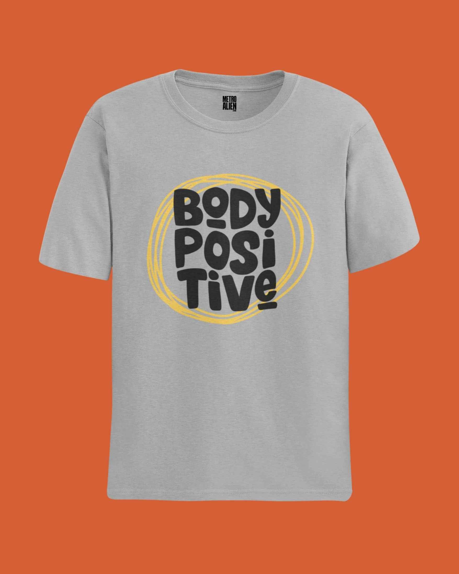 Body Positive - Regular Fit Gray T-Shirt