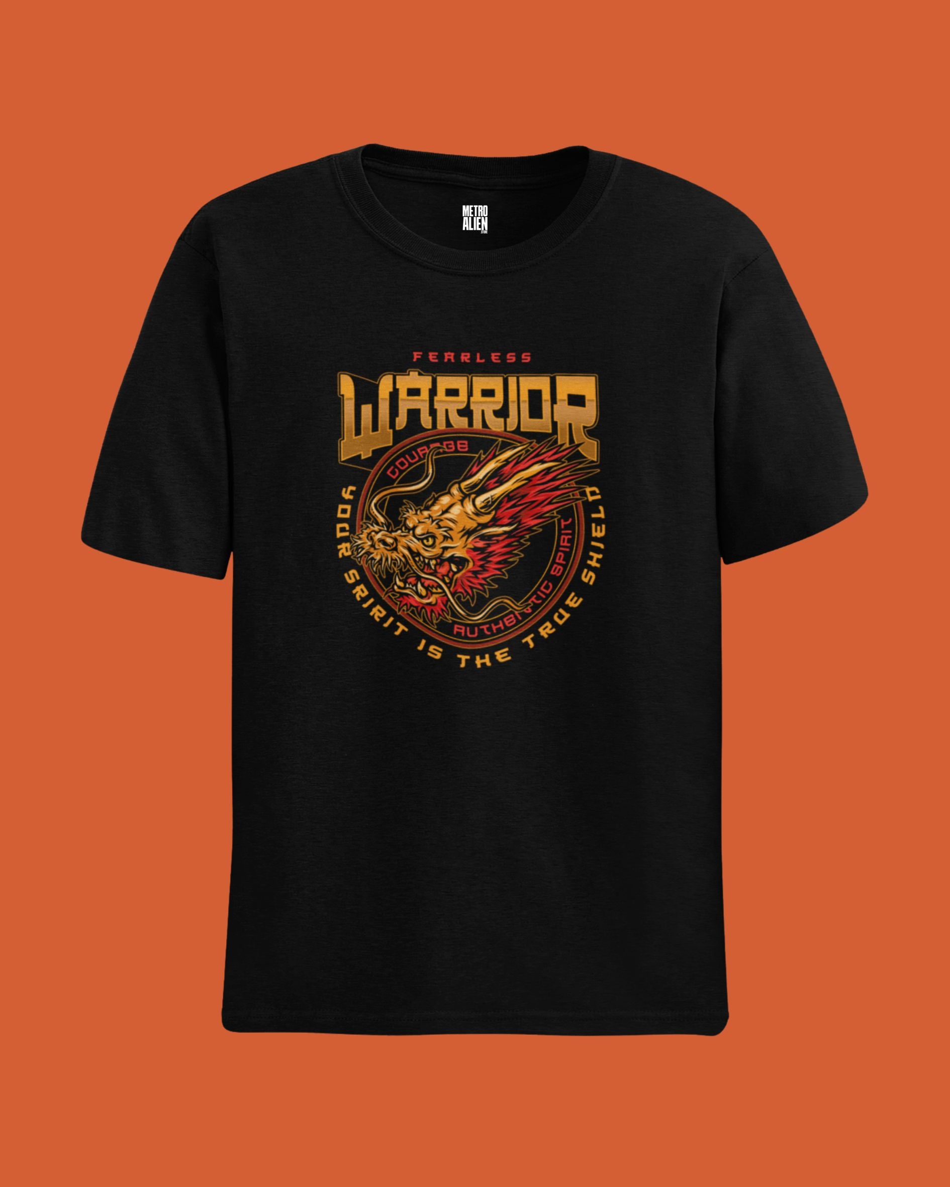 Fearless Warrior Graphic T-Shirt - Black