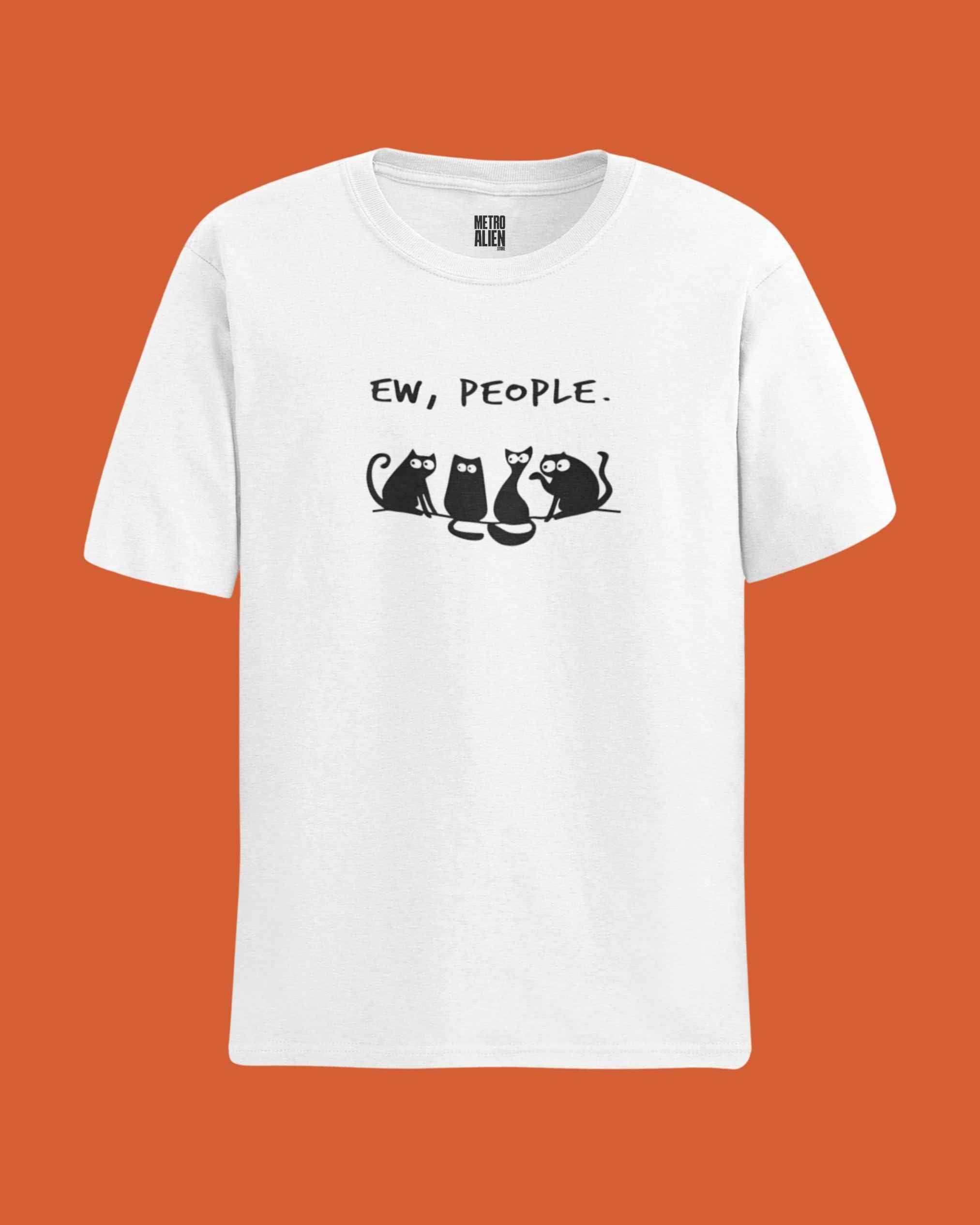 “Ew, People” Cat Graphic T-Shirt - Classic Fit