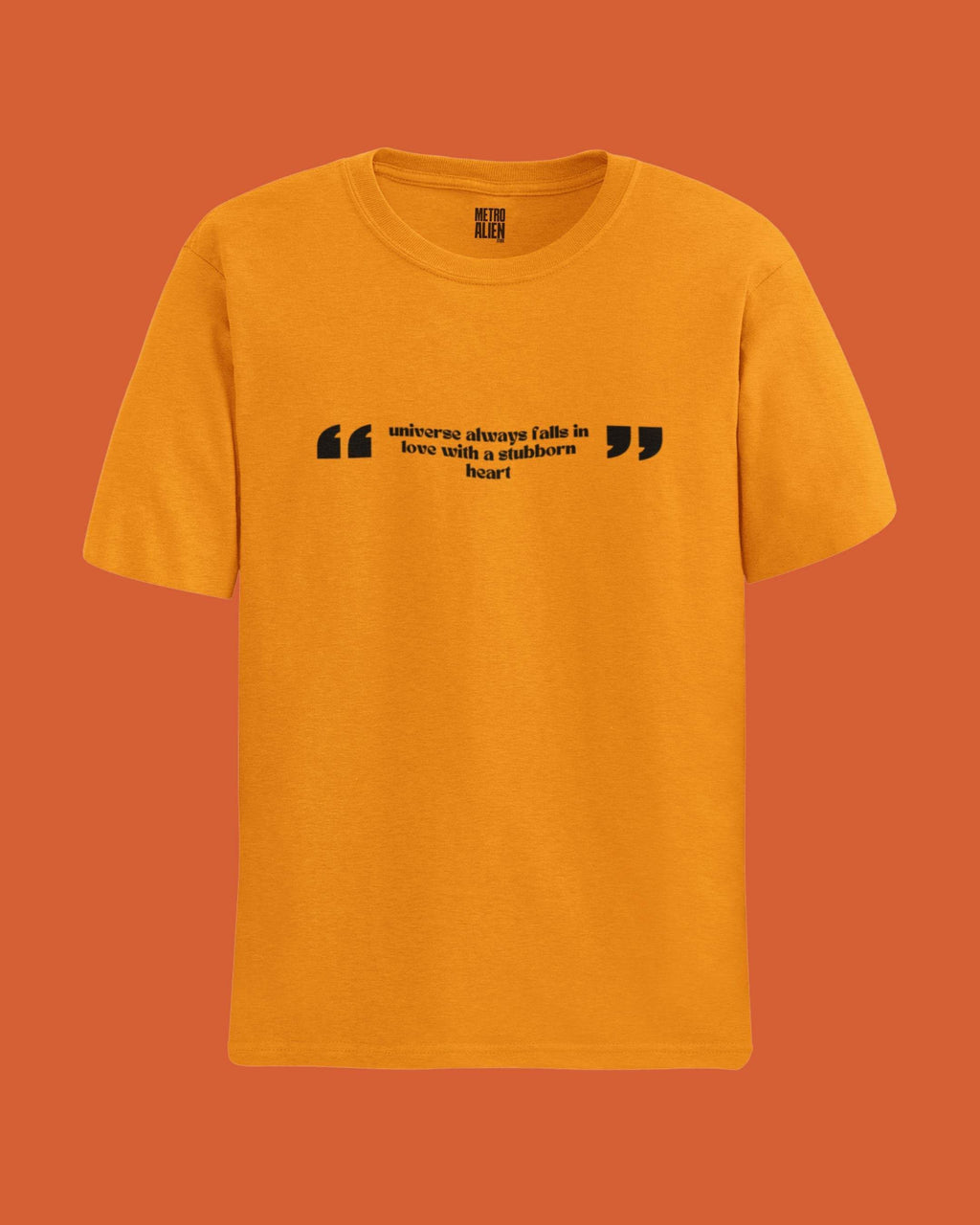 "Stubborn Heart" Quote Tee – Mustard Yellow T-Shirt