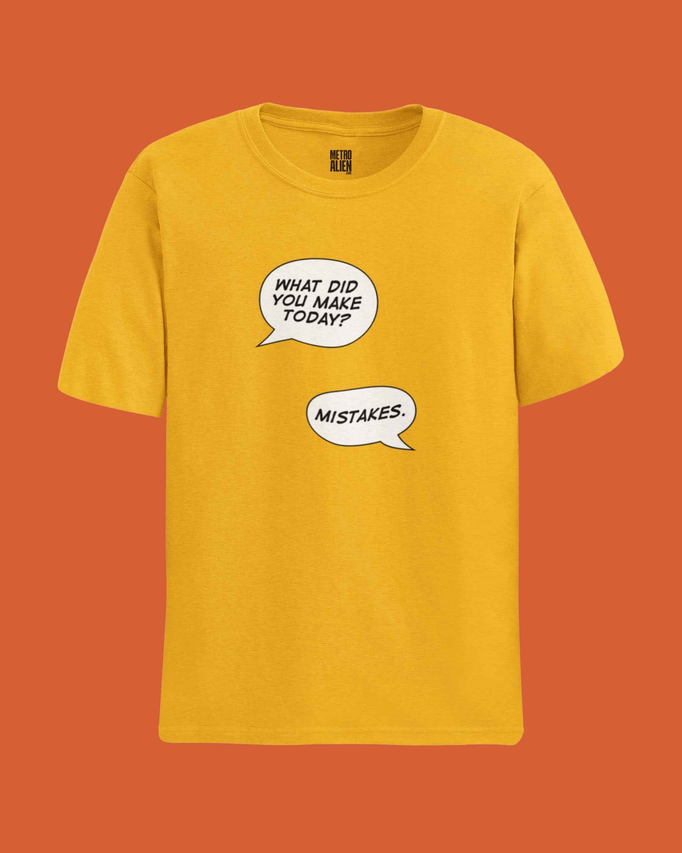 ﻿﻿“Mistakes” Comic Speech Bubble T-Shirt - Classic Fit