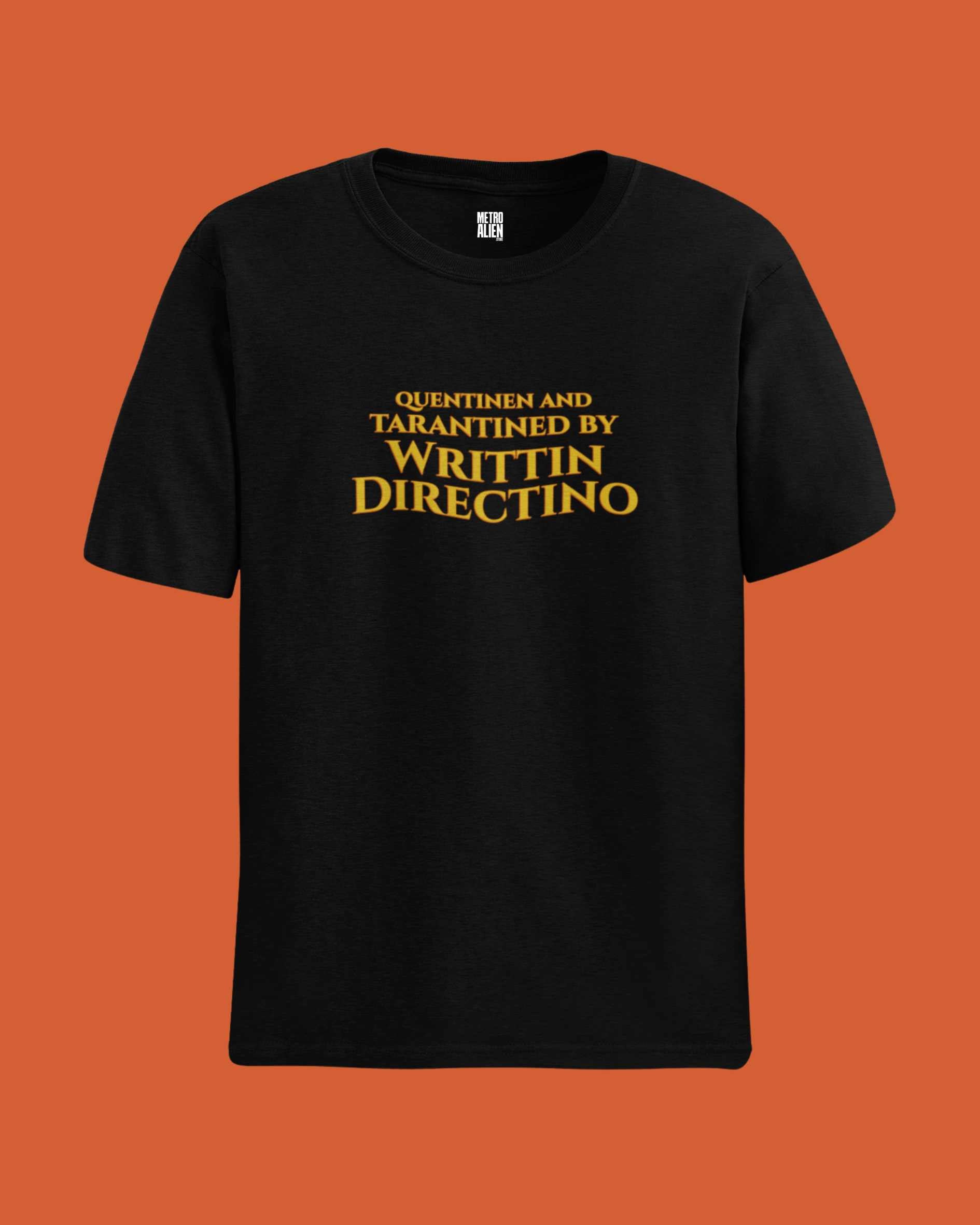 Writtin Directino - Black Graphic T-Shirt