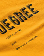 Degree Still Under Construction Graphic Tee Closeup - Metro Alien | Engineering Student Tee India