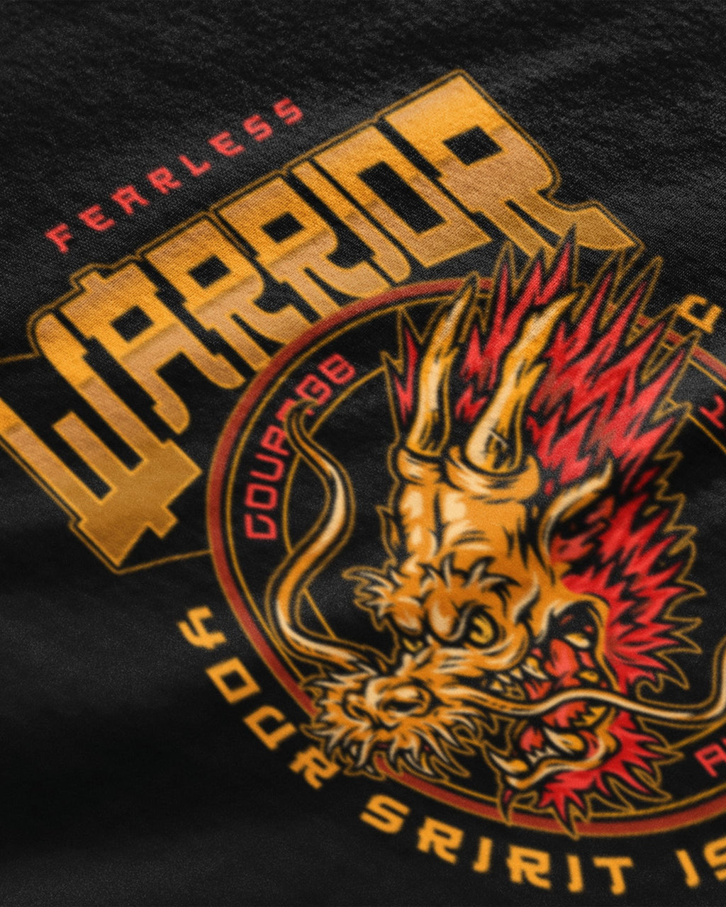 Fearless Warrior Graphic T-Shirt - Black