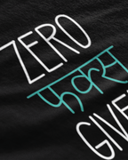 Zero Fucks Given Hindi Graphic Tee Closeup - Metro Alien | Bold Statement Tee India