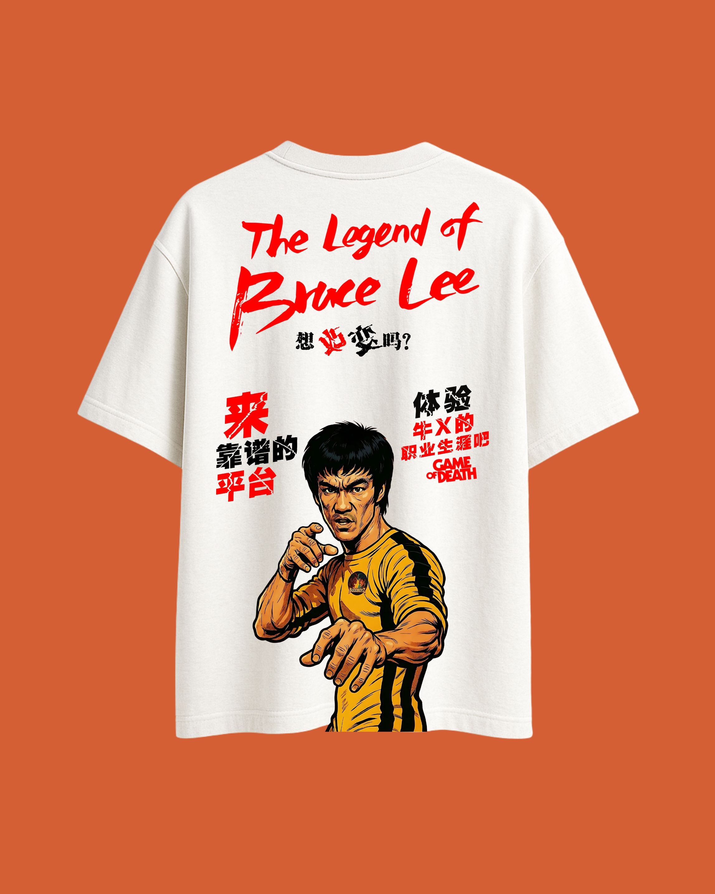 The legend of Bruce Lee - White Oversized Fit T-Shirt