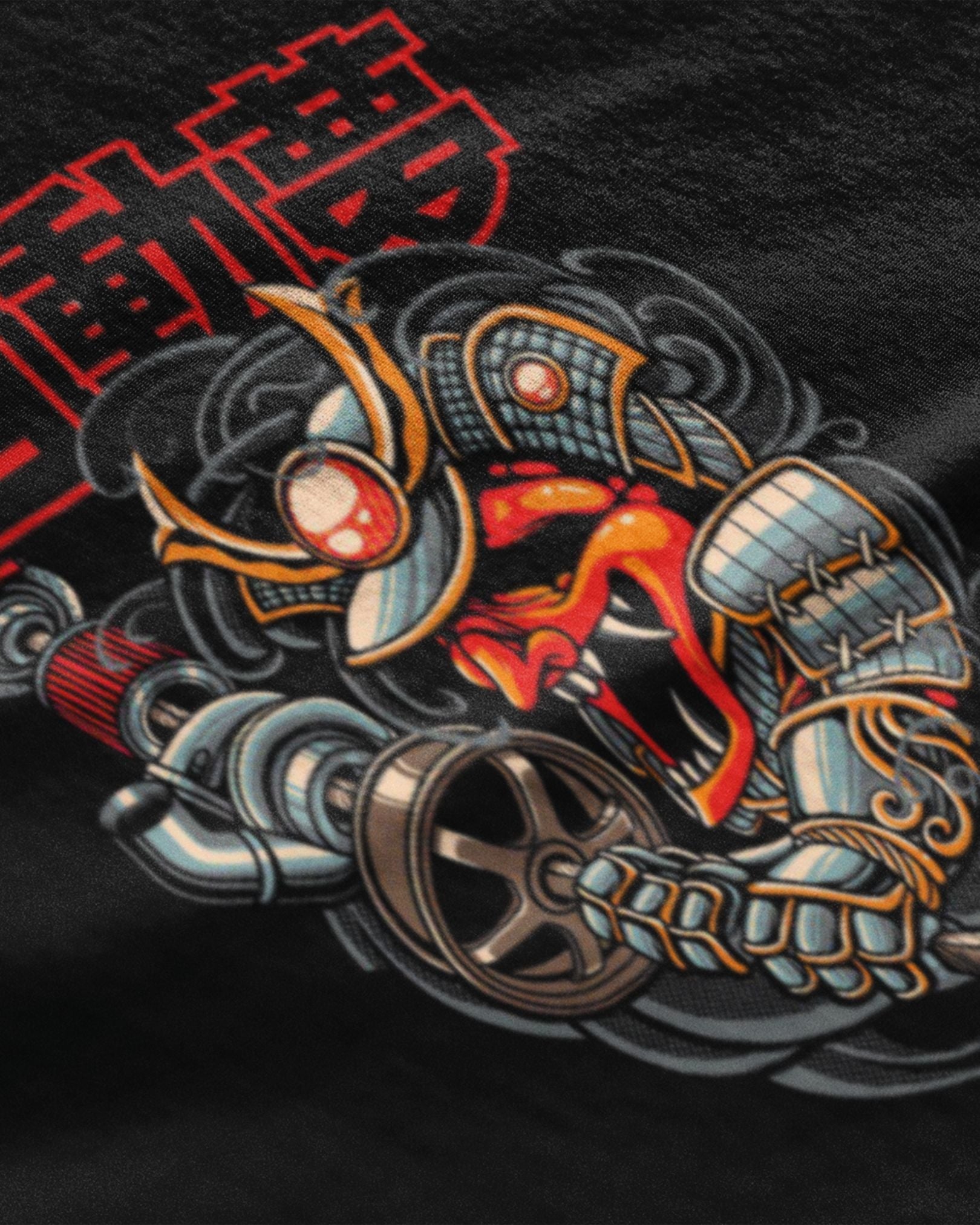 Samurai Serpent - White Graphic T-Shirt