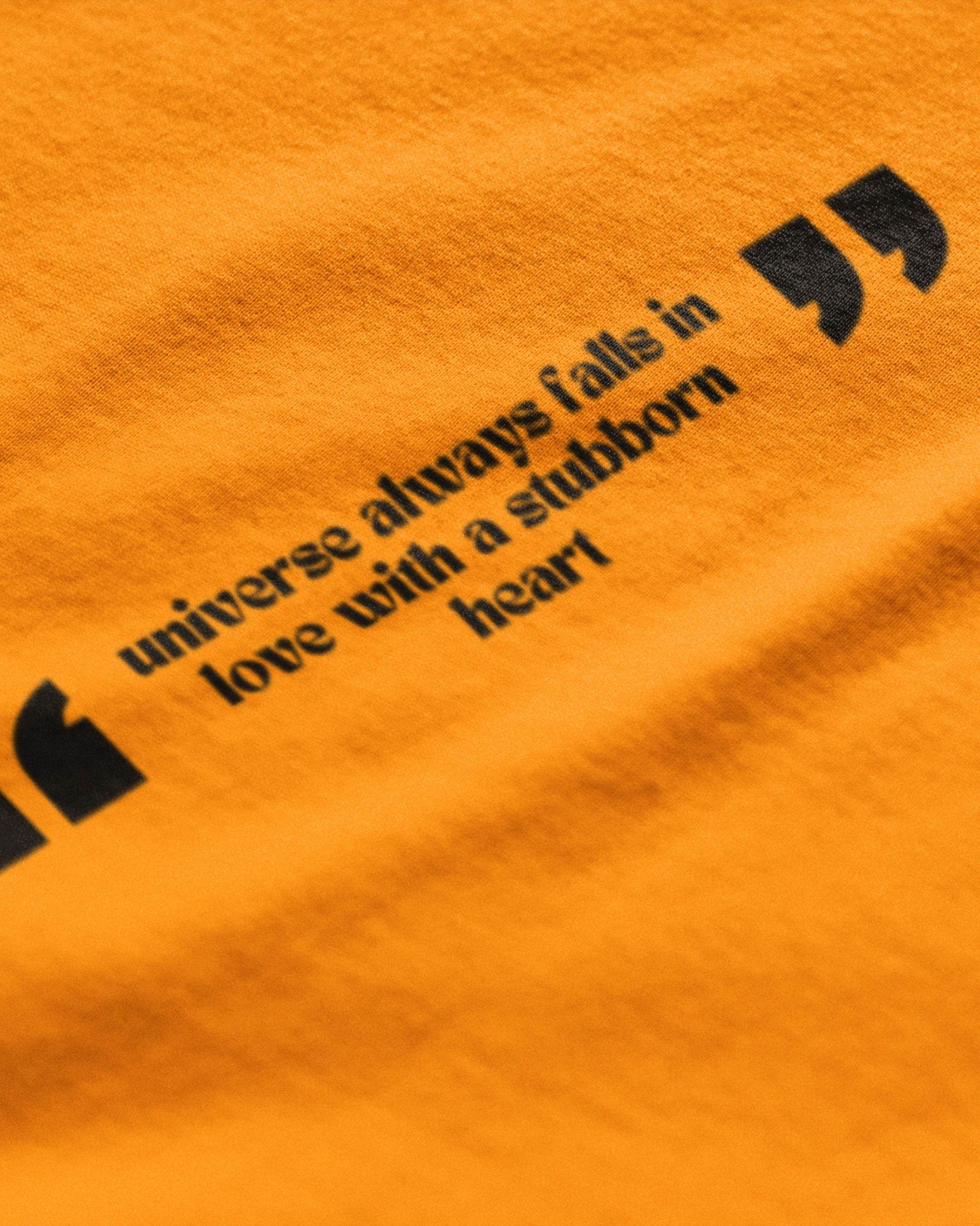 "Stubborn Heart" Quote Tee – Mustard Yellow T-Shirt