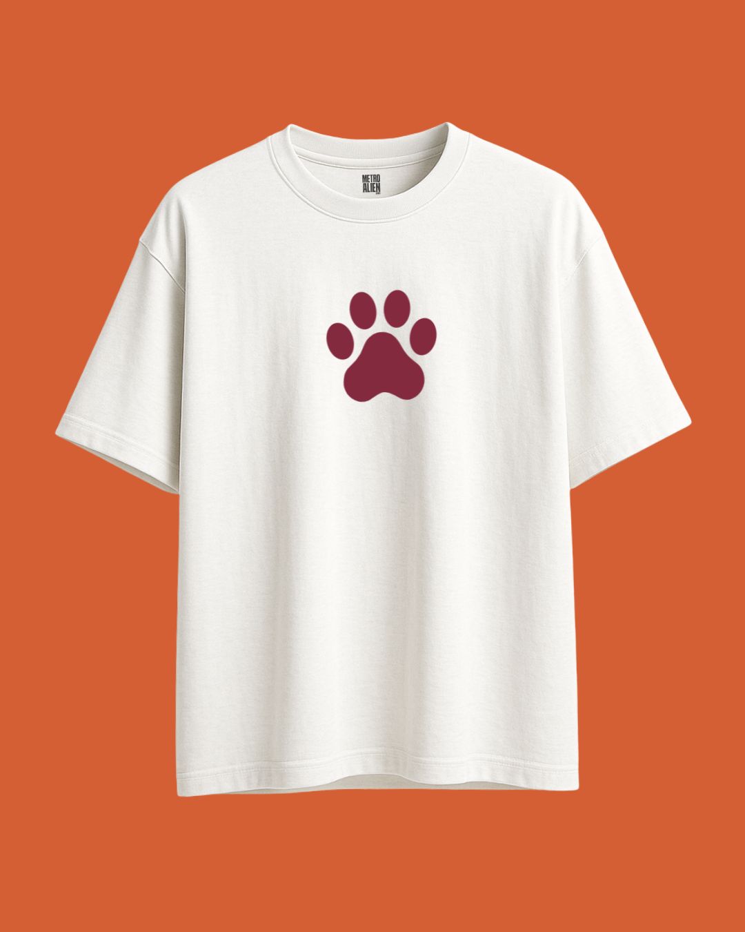 Stay Pawsitive and Stay lit - White Oversized T-Shirt