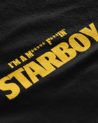 Starboy Graphic Tee Closeup - Metro Alien | The Weeknd Inspired Black Tee India