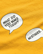 Mistakes Comic Speech Bubble Graphic Tee Closeup - Metro Alien | Colourful Pop Art Tee India
