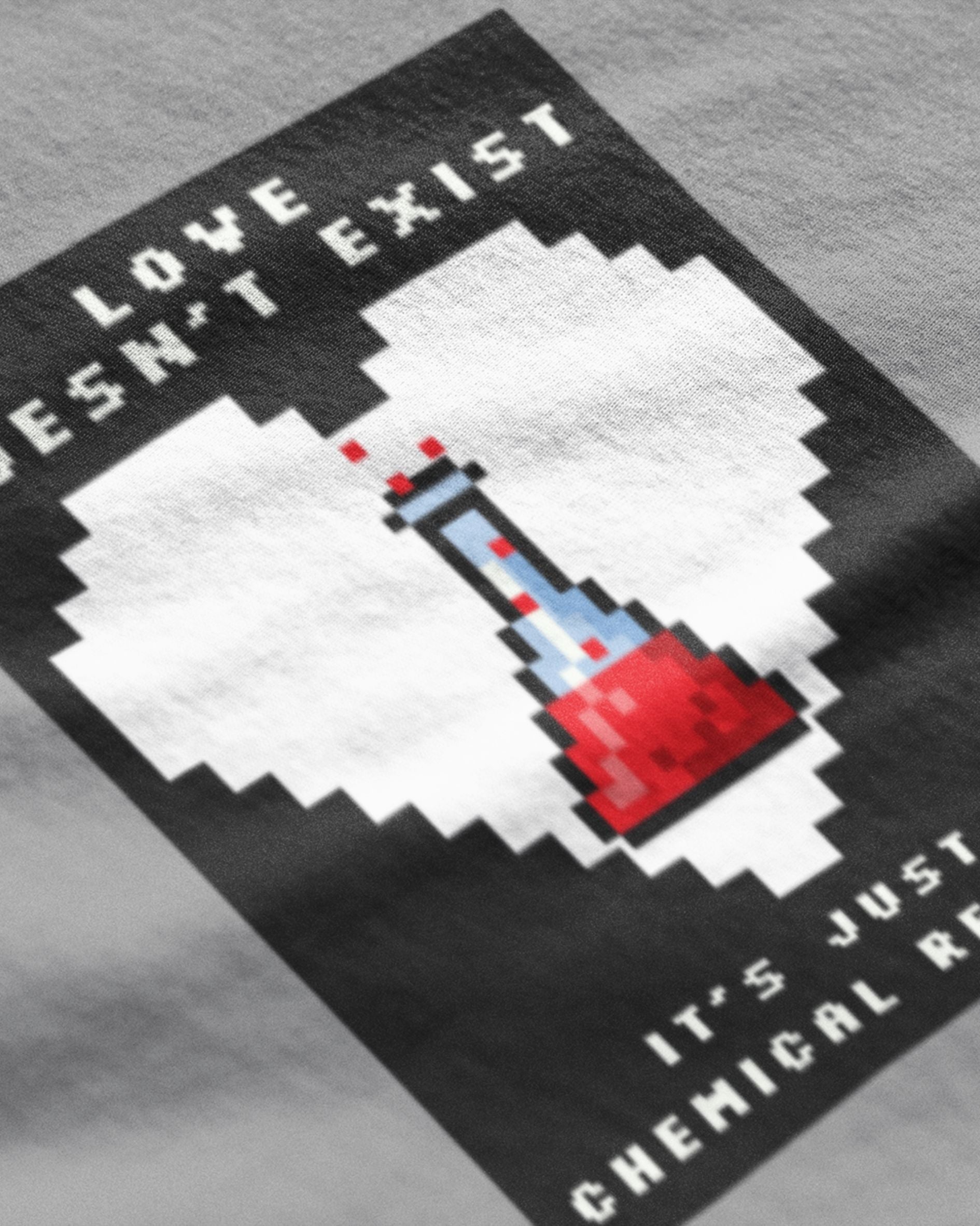 Love is Just Chemistry - Grey Graphic Printed T-Shirt