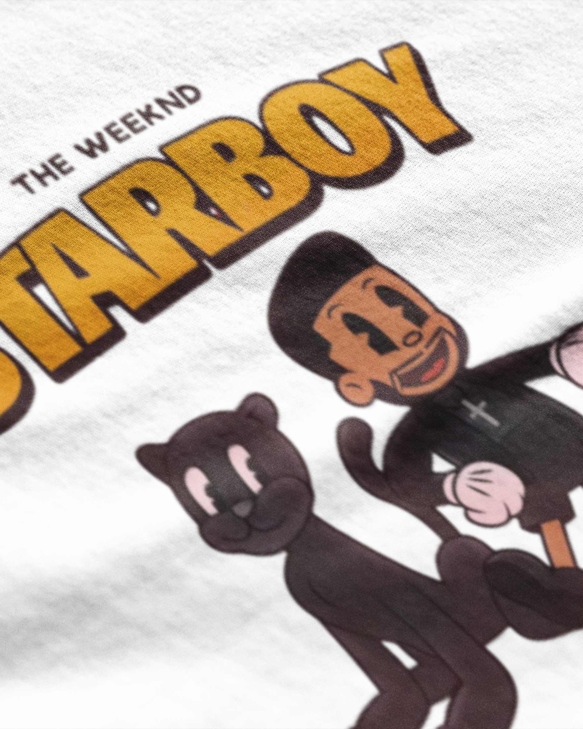 The Weeknd Starboy - White Graphic T-Shirt