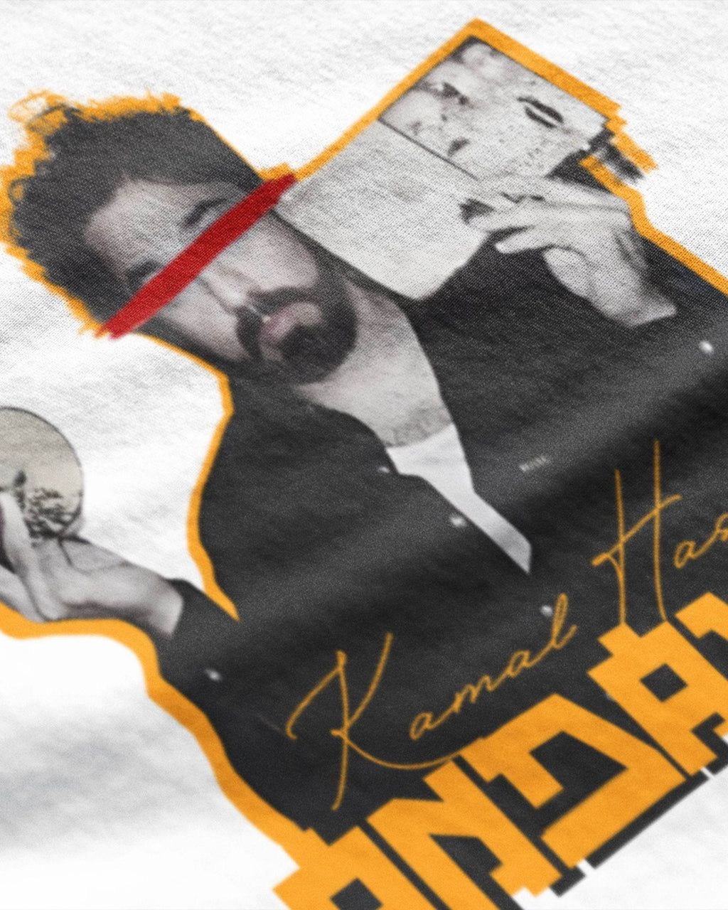 ANDAVAR Kamal Hassan! - White Graphic T-Shirt
