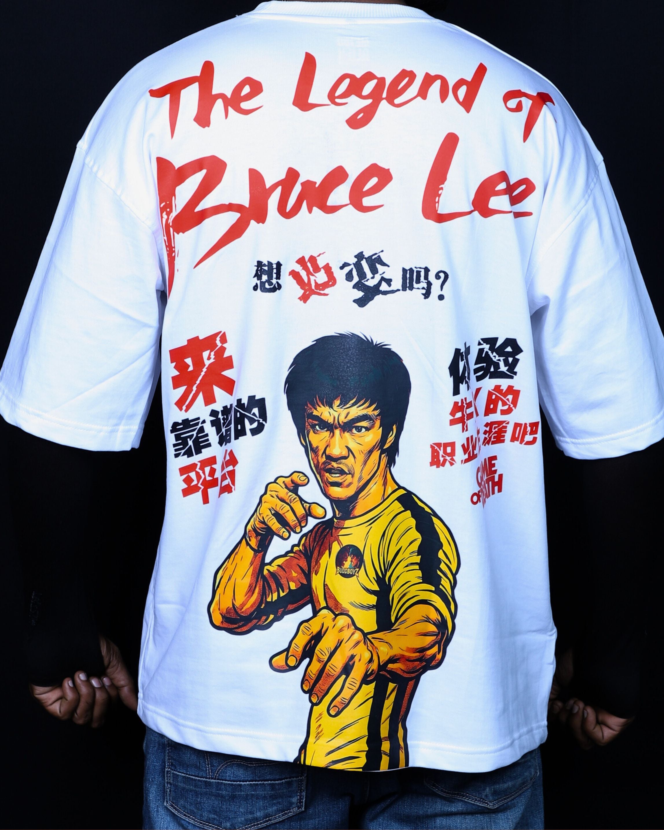 The legend of Bruce Lee - White Oversized Fit T-Shirt