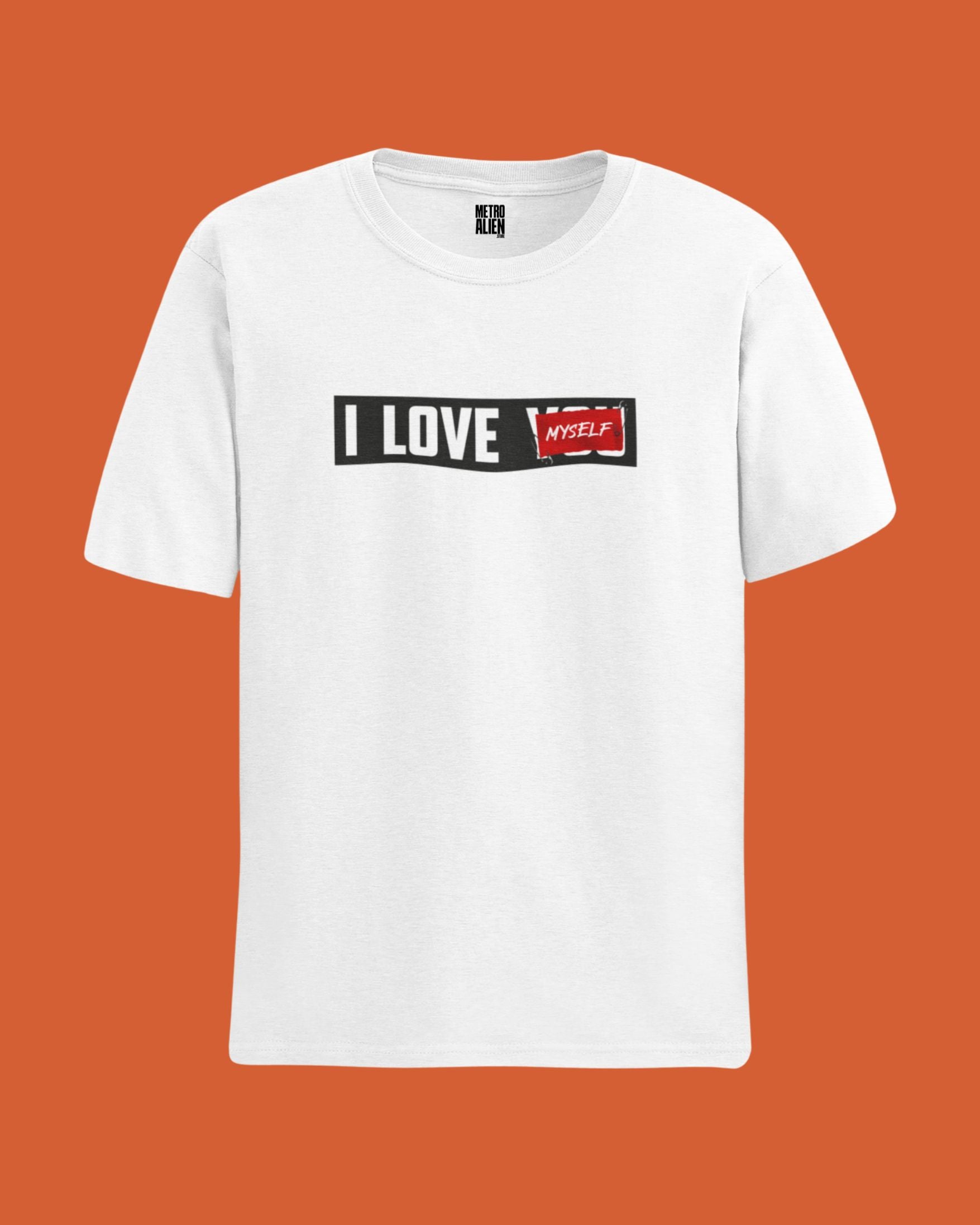 I Love Myself - White Graphic T-Shirt