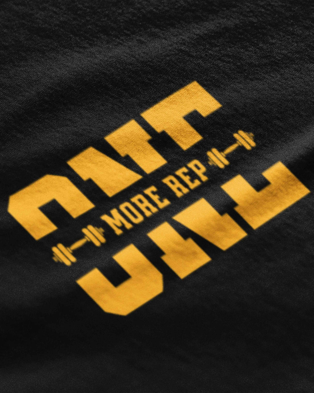 One More Rep – Classic Fit Black Gym Tee