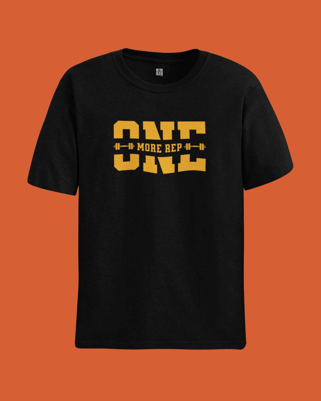 One More Rep – Classic Fit Black Gym Tee