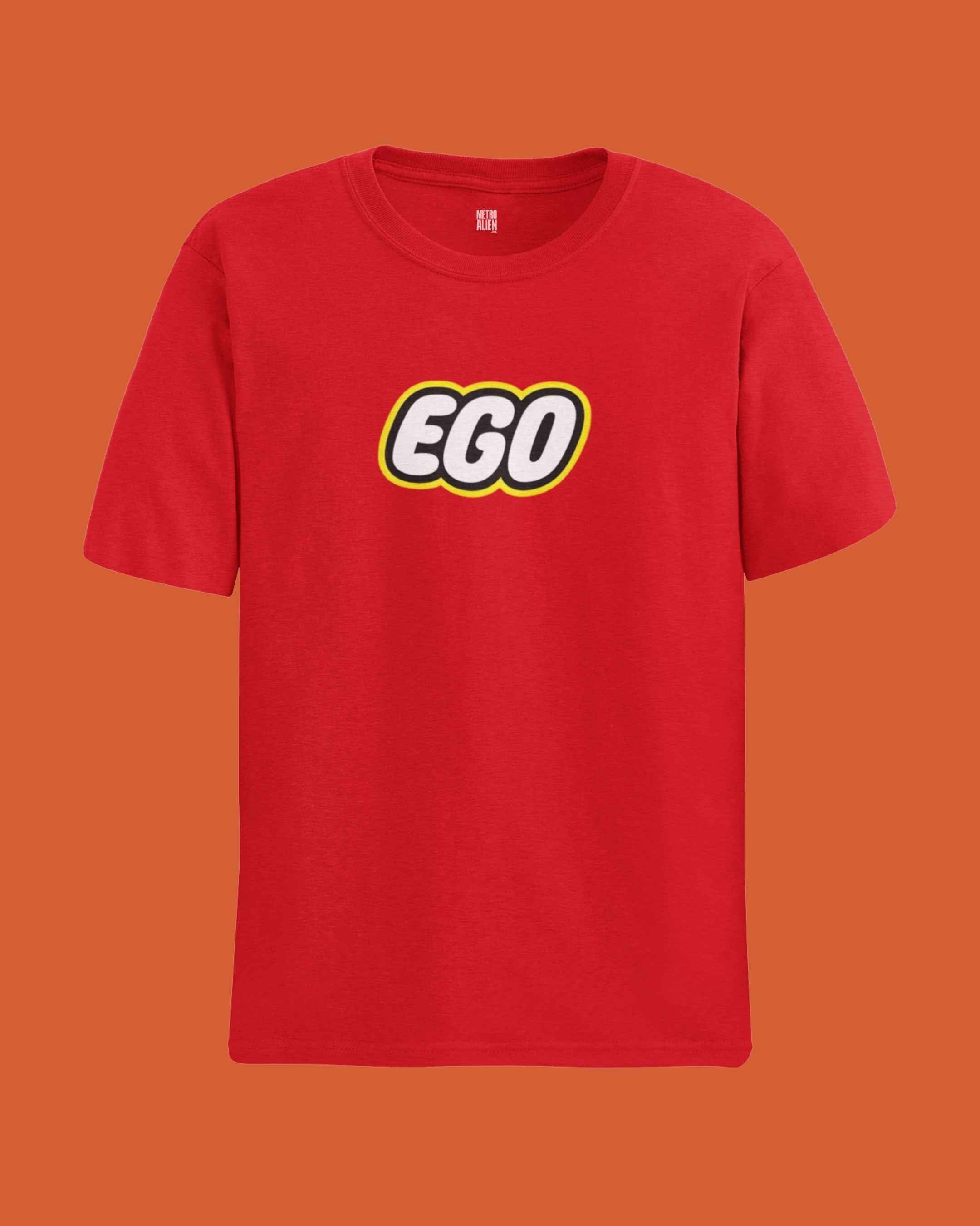 Red “EGO” Graphic T-Shirt - Classic Fit