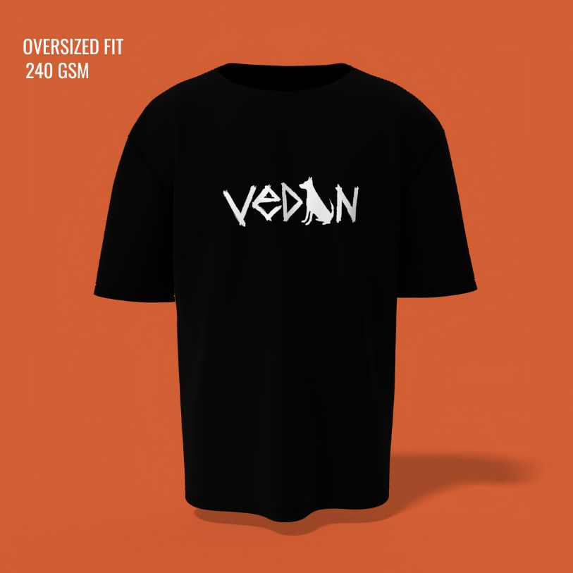 Vedan Tribute Oversized T-Shirt - Black