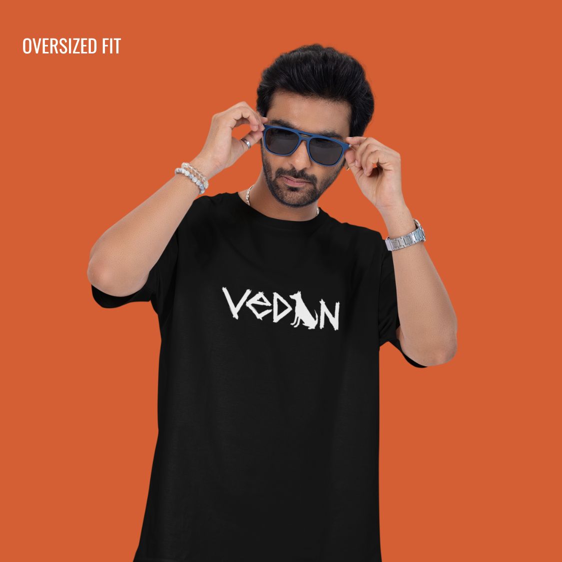 Vedan Tribute Oversized T-Shirt - Black