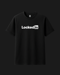 Locked In Minimal Graphic T-Shirt – Black