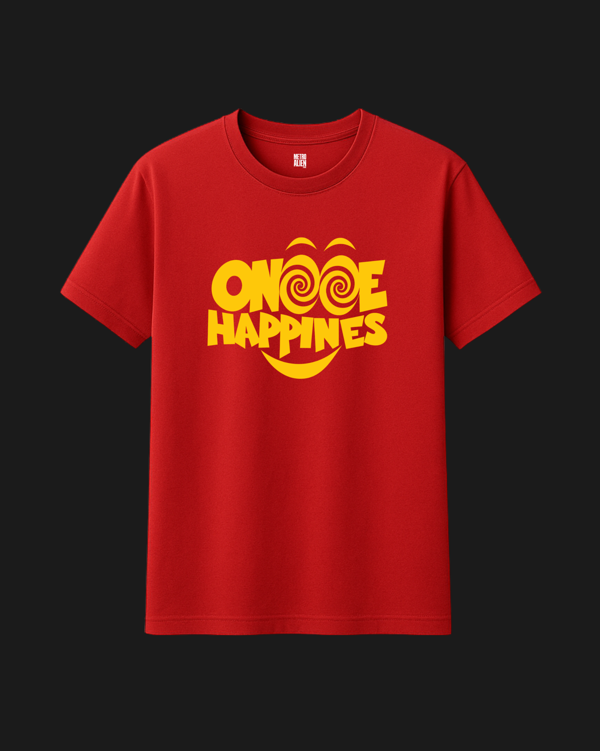 One Happiness Graphic T-Shirt – Red