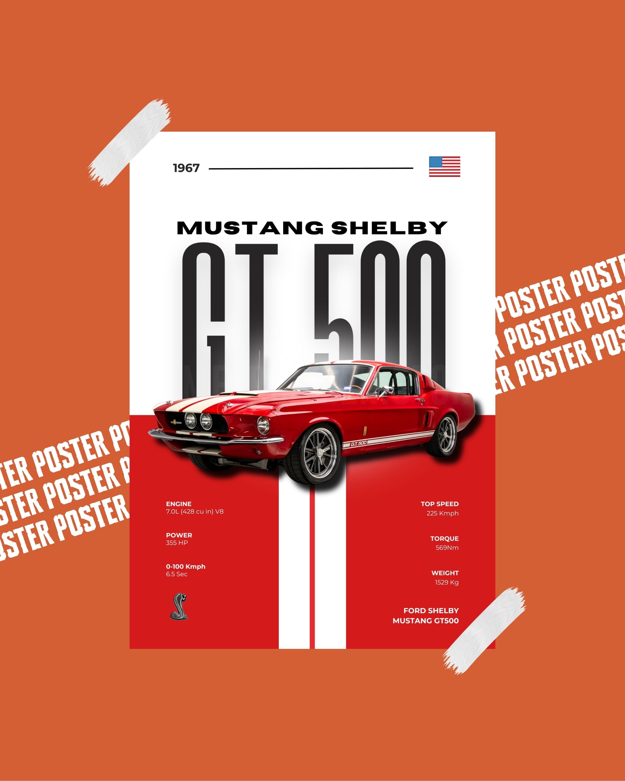 Ford Mustang Shelby GT500 - Poster