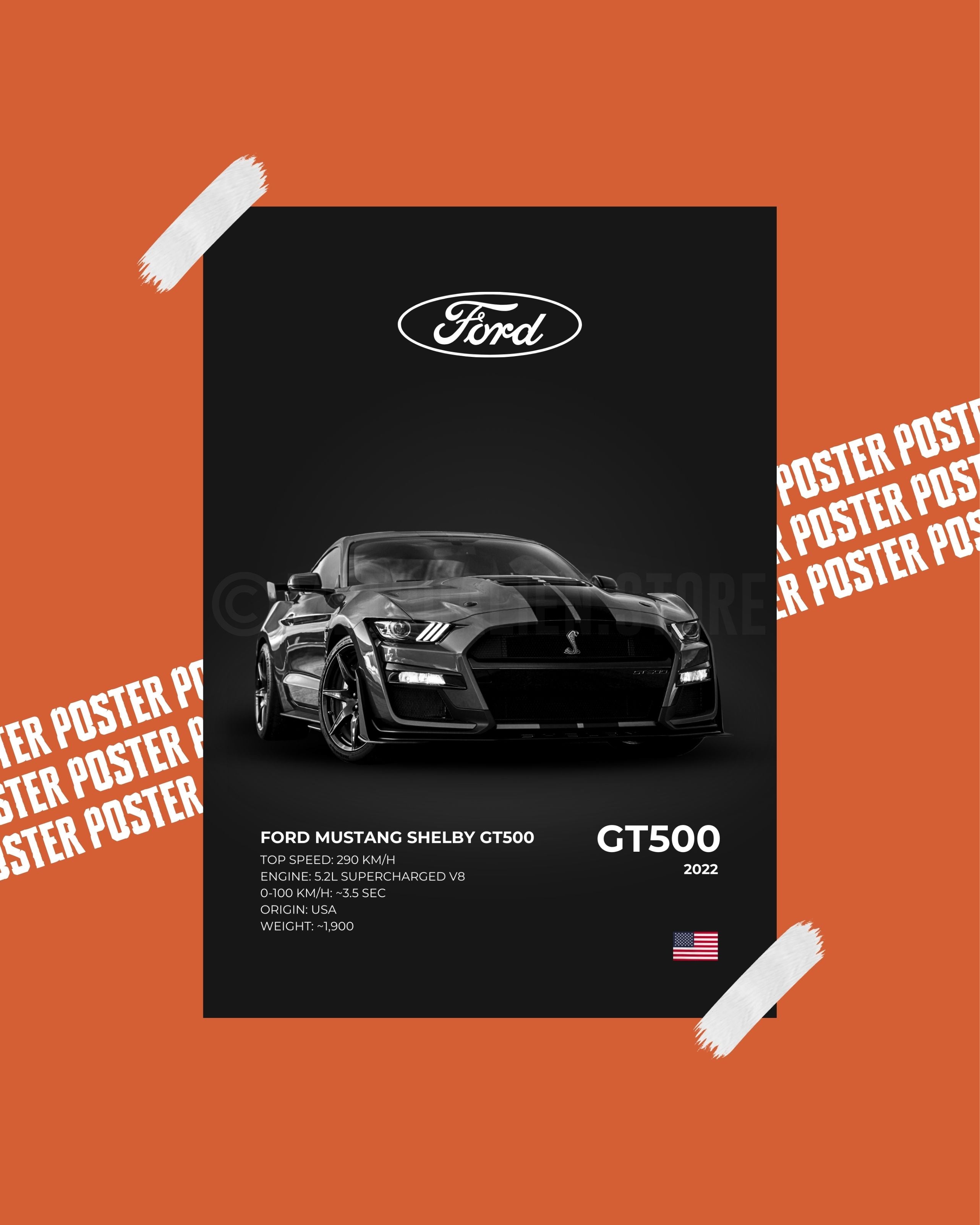 Ford Mustang Shelby GT500 - Poster