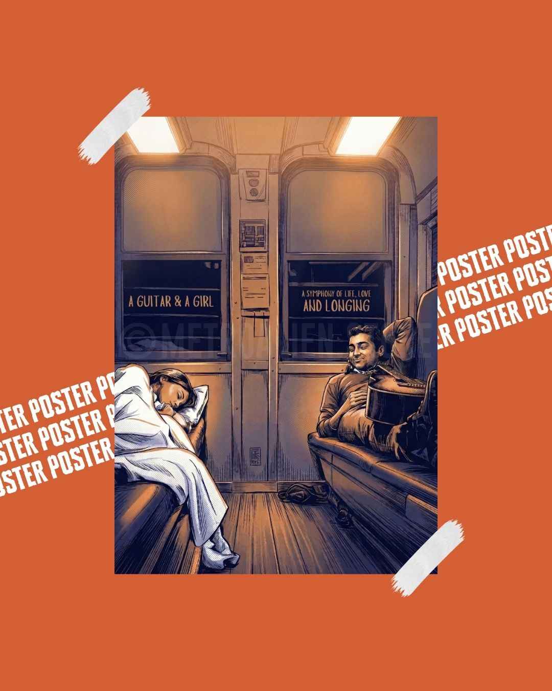 A girl and A Guitar, Varanam Aaiyram  - Poster