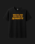 Written and Directed by Anxiety – Classic Fit Black Graphic Tee