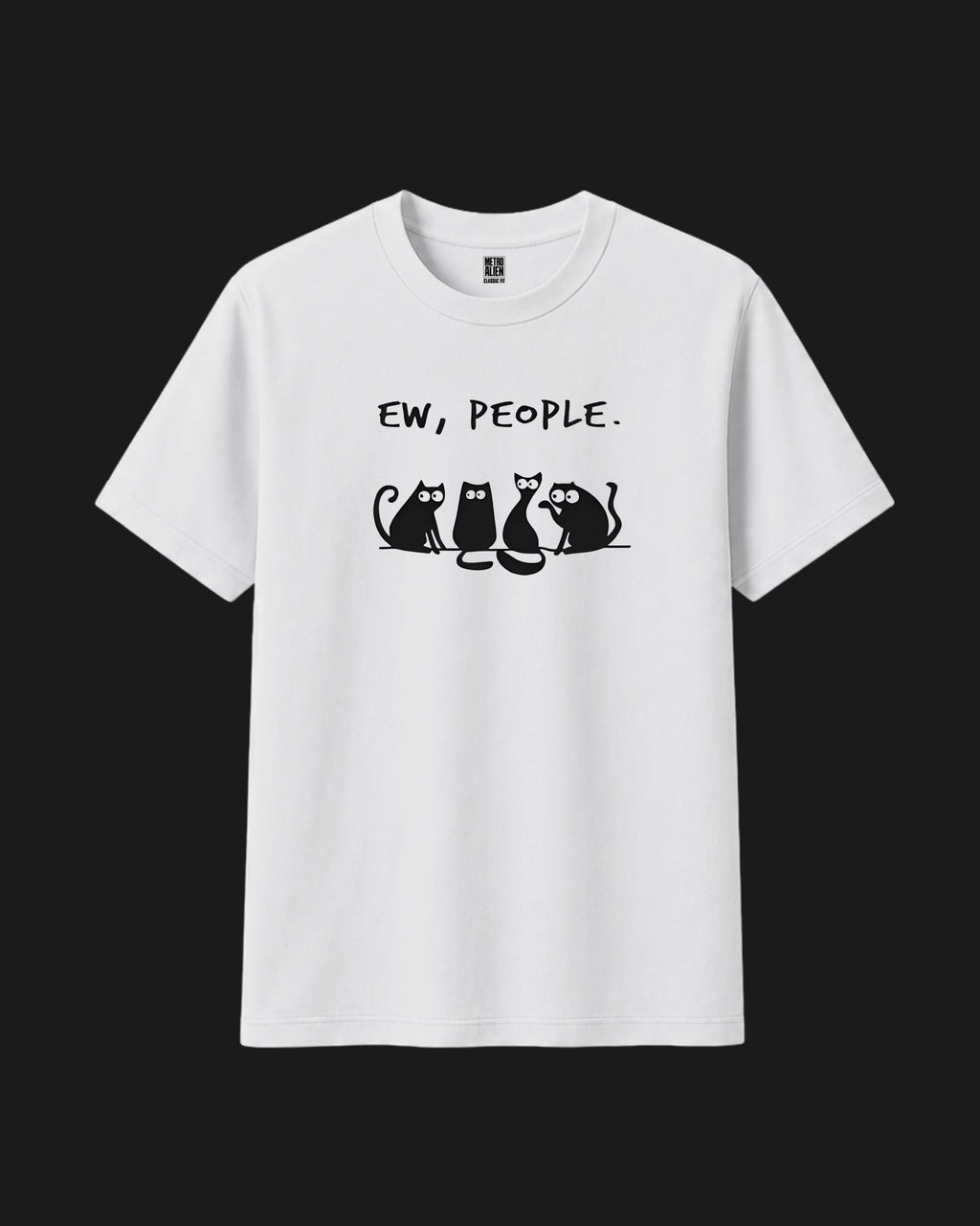“Ew, People” Cat Graphic T-Shirt - Classic Fit
