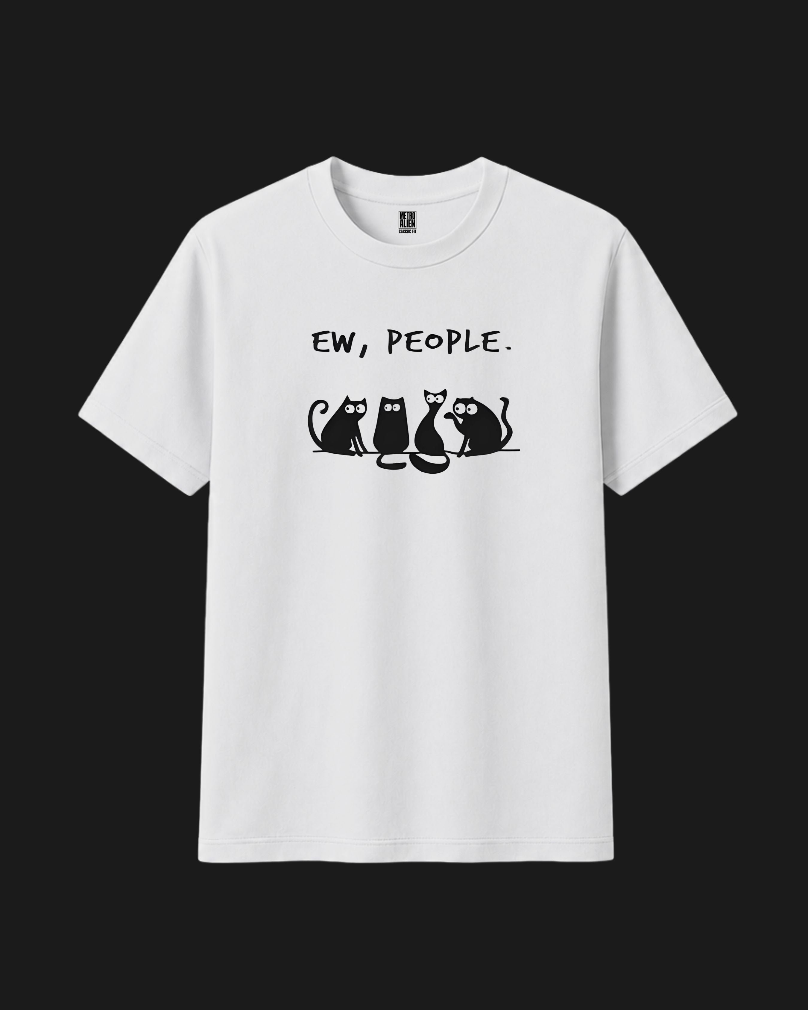“Ew, People” Cat Graphic T-Shirt - Classic Fit