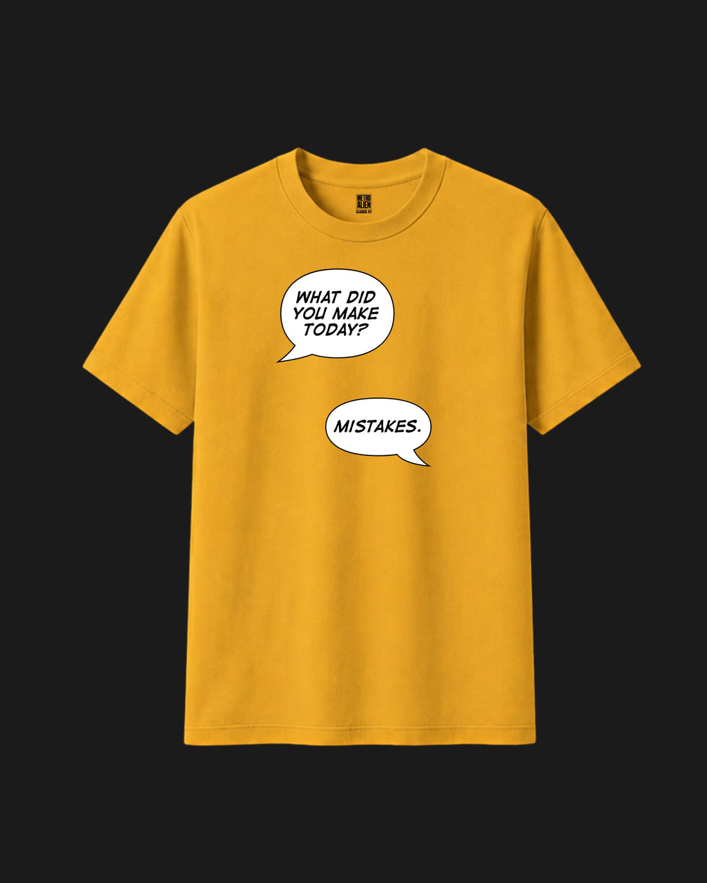 ﻿“Mistakes” Comic Speech Bubble T-Shirt - Classic Fit