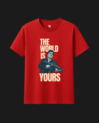 The World Is Yours - Metro Alien Classic T-Shirt | Scarface Red Movie Quote Graphic Tee India
