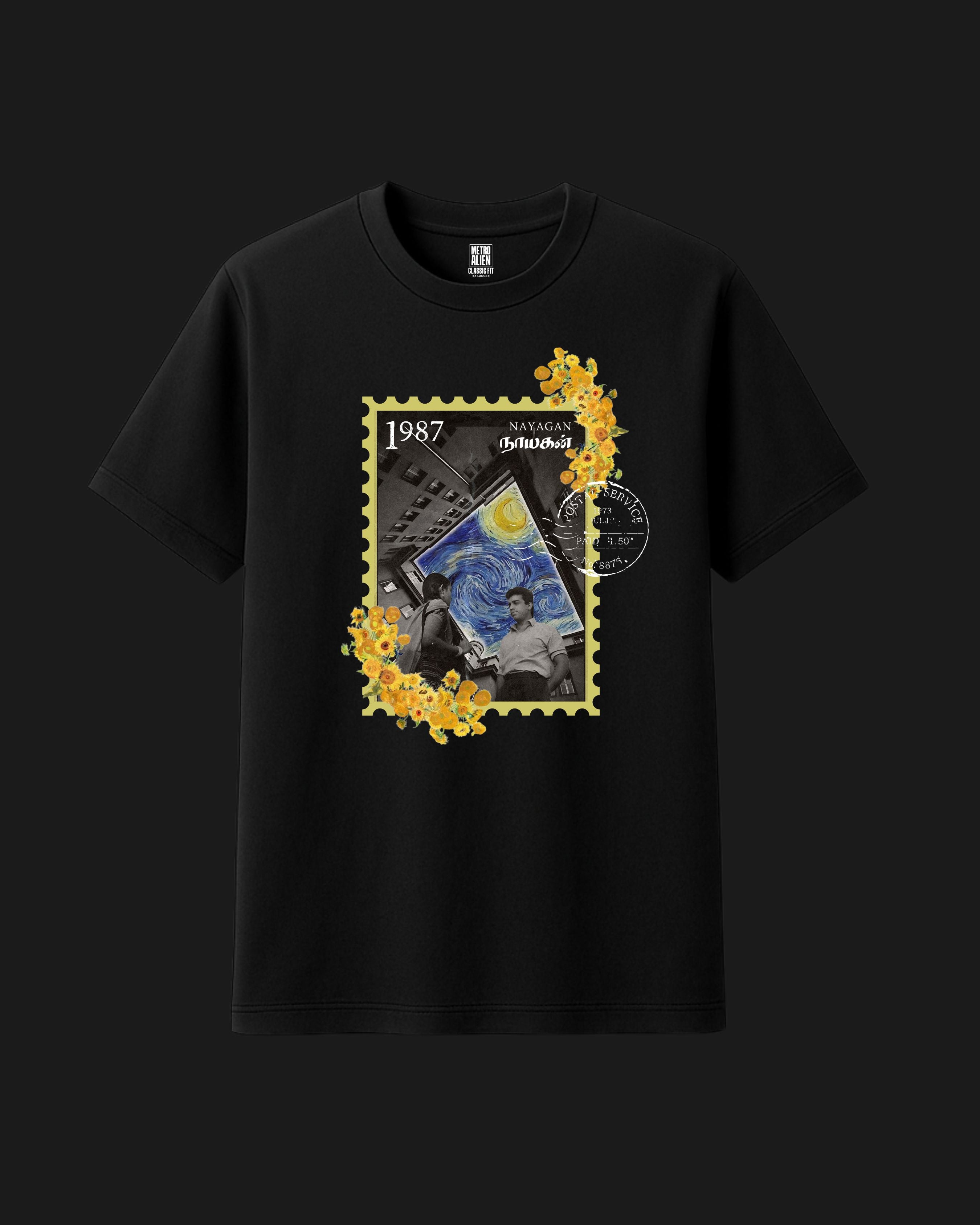 Nayagan Starry Night Stamp Tee - Classic Fit