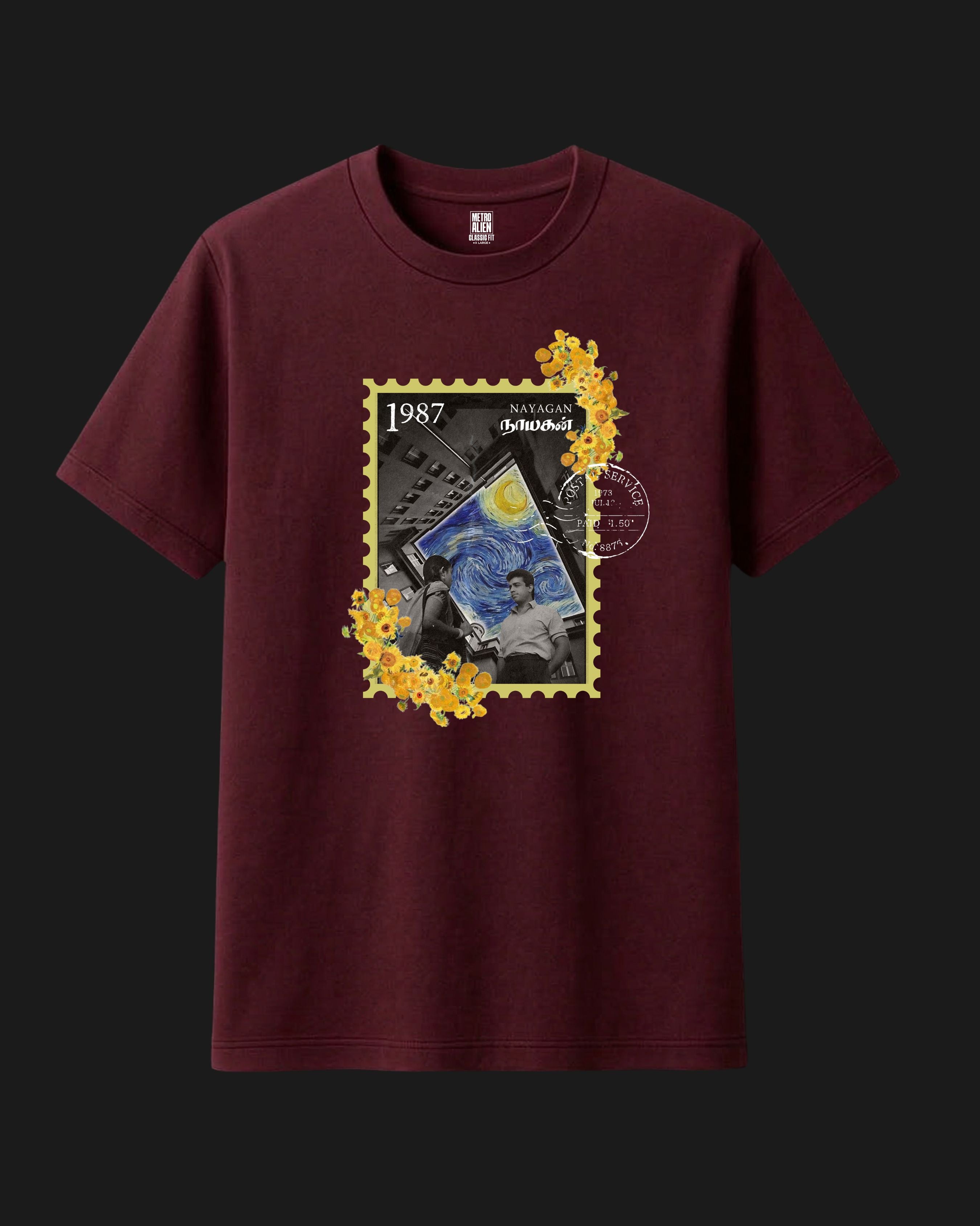 Nayagan Starry Night Stamp Tee - Classic Fit
