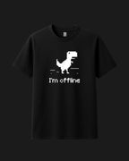 I'm Offline - Metro Alien Classic T-Shirt | Black Funny Internet Humor Tee India