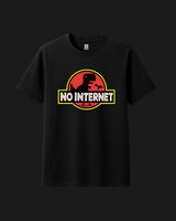 Jurassic No Internet - Metro Alien Classic T-Shirt | Funny Dinosaur Tech Humor Graphic Tee India