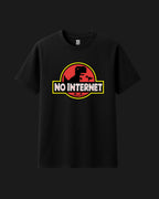 Jurassic No Internet - Metro Alien Classic T-Shirt | Funny Dinosaur Tech Humor Graphic Tee India