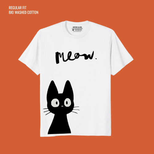 Meow Cat Graphic T-Shirt
