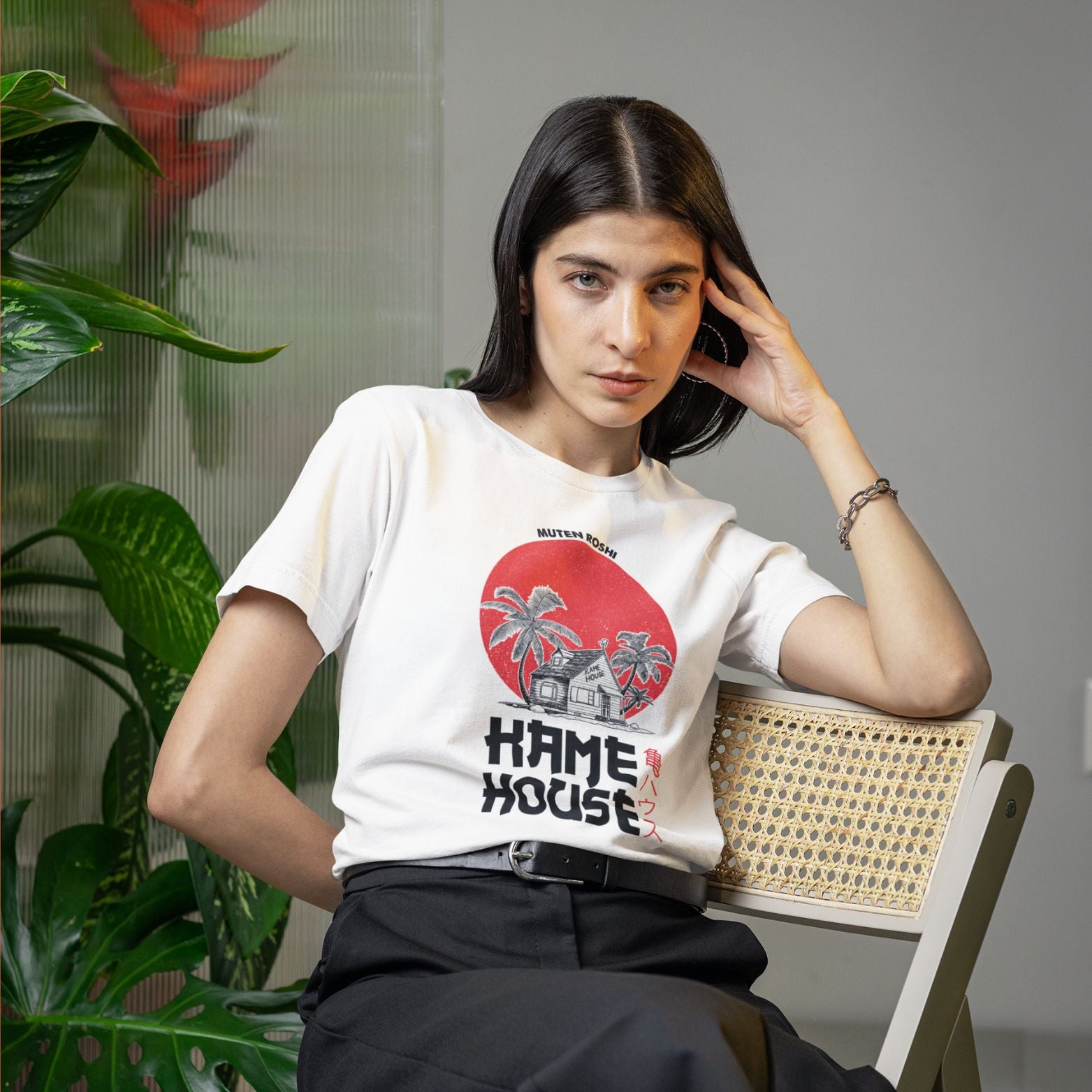 Kame House - Graphic White T-Shirt