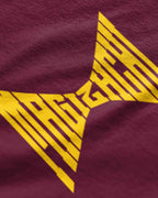 Magizhchi Tamil Graphic Tee Yellow Logo Closeup - Metro Alien | Cotton Tee India